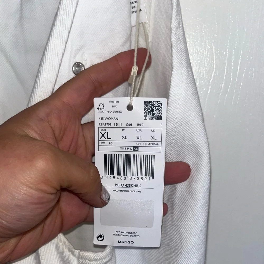 NWT Mango White Overalls - Picture 3 of 3